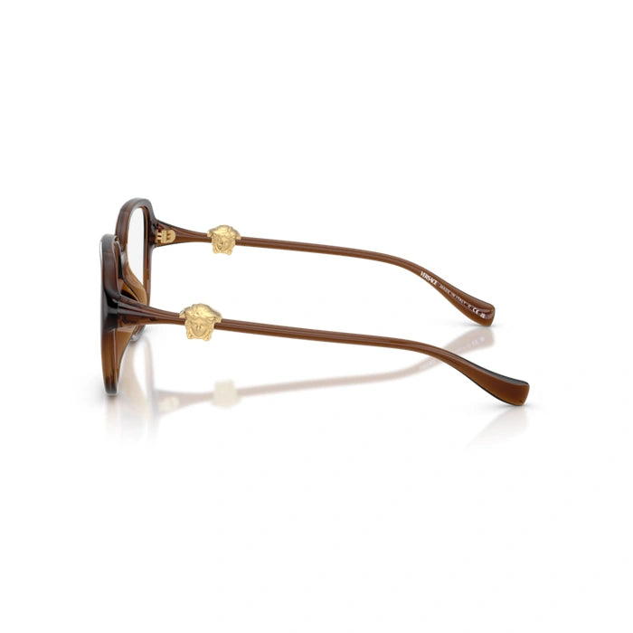 Versace 0VE3386D 5534 - Transparent Brown Woman Eyeglasses 55 (M) 2