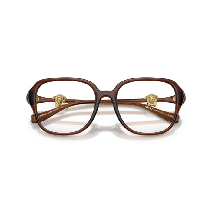Versace 0VE3386D 5534 - Transparent Brown Woman Eyeglasses 55 (M) 5
