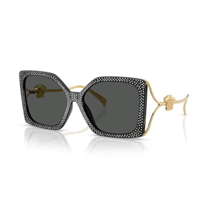 Versace 0VE4502U 550787 - Black Strass Crystal Woman Sunglasses 1