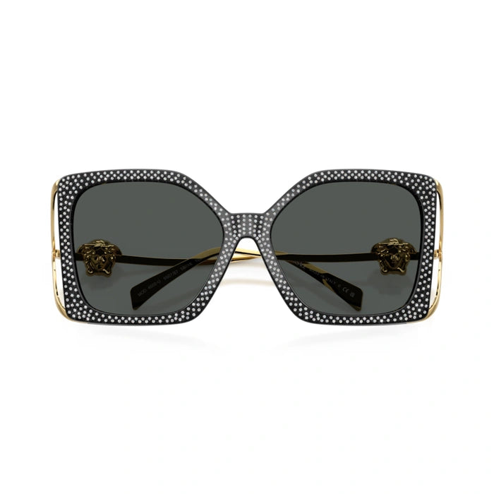 Versace 0VE4502U 550787 - Black Strass Crystal Woman Sunglasses 5