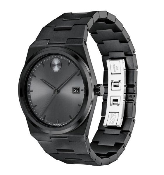 Movado Bold Quest Gunmetal Sunray Dial 40mm Men's Watch 3601224