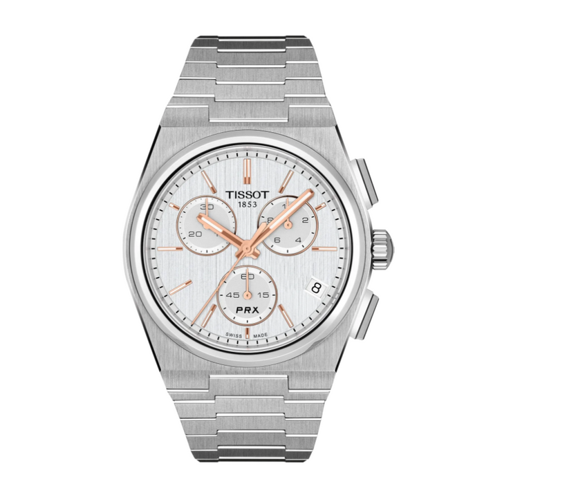 Tissot PRX Chrono Quartz 41mm Silver Dial Men's Watch T1374171103100