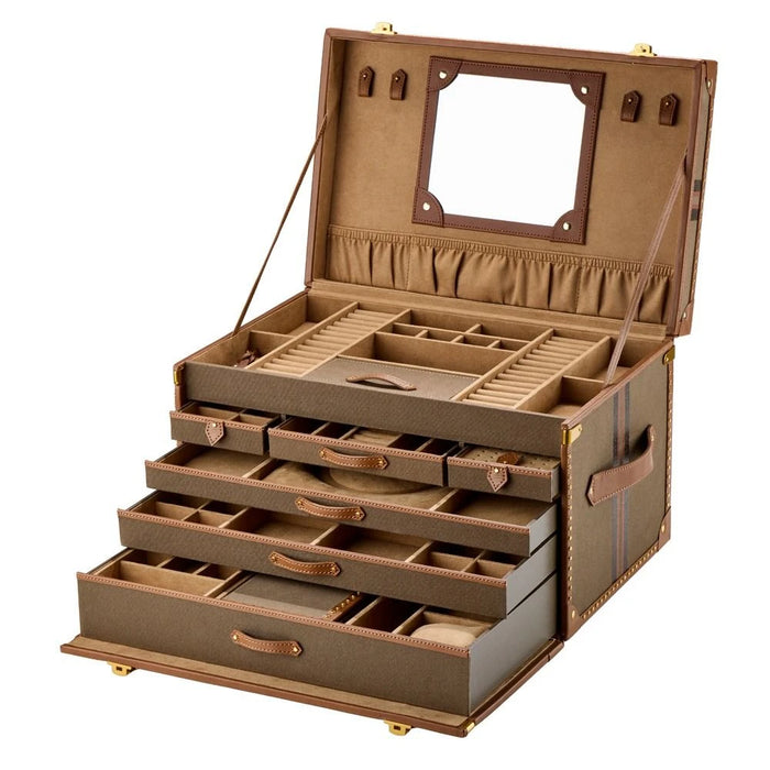 Wolf Khaki Ida Extra Large Jewelry Trunk 190044_3
