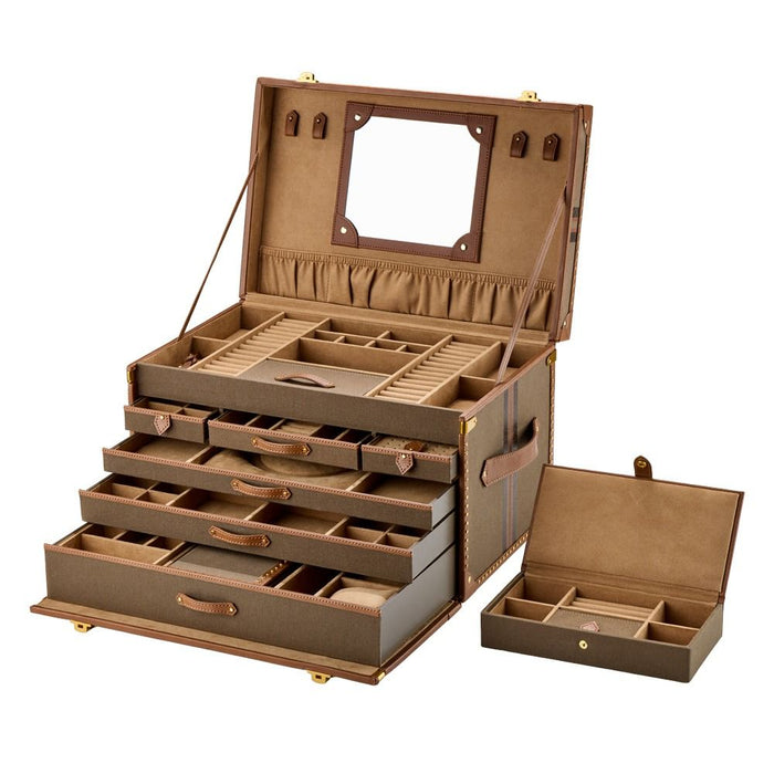 Wolf Ida Extra Large Jewelry Trunk Khaki 190044_4