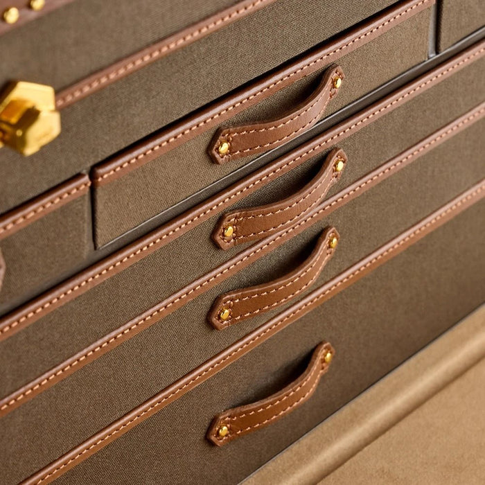 Wolf Khaki Ida Extra Large Jewelry Trunk 190044_7