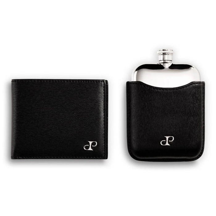 Wolf Black Philipp Billfold & Hip Flask Gift Set 190215_1