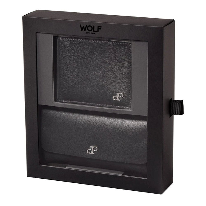 Wolf Black Philipp Billfold & Double Watch Wrap Gift Set 190225_1