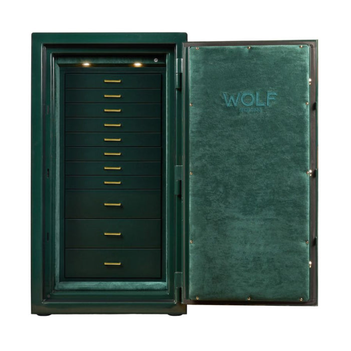 Wolf Atlas Green High Gloss Exterior Watch & Jewelry Safe 490041