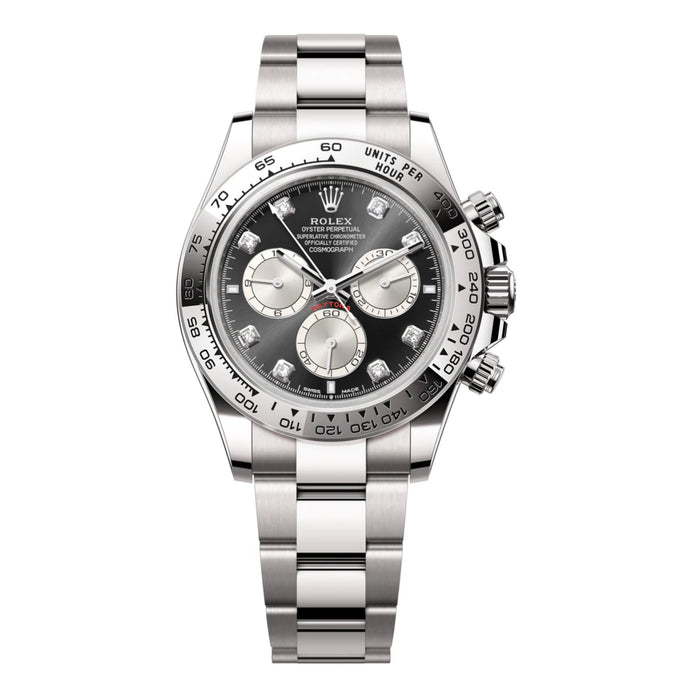 Rolex Cosmograph Daytona 40mm White Gold Black Diamond Dial New 2025- 126509
