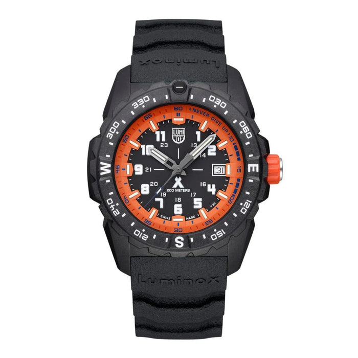 Luminox Bear Grylls Survival Mountain 43mm Lightweight Black Dial With Orange Crown Men's Watch XB.3739