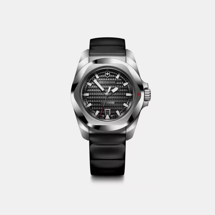 Victorinox I.N.O.X. Automatic Black Guilloché Dial Men's Watch 242039