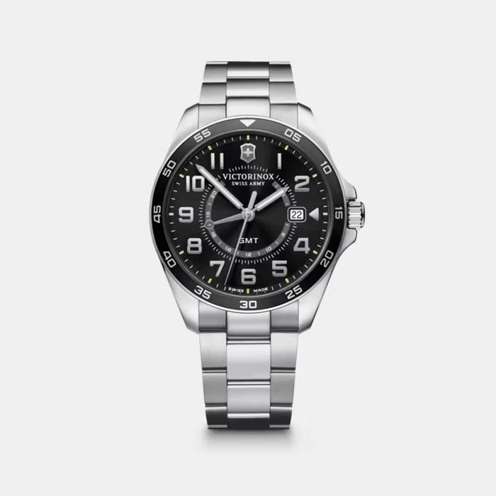 Victorinox FieldForce Classic GMT Sunray Black Dial Men's Watch 241930