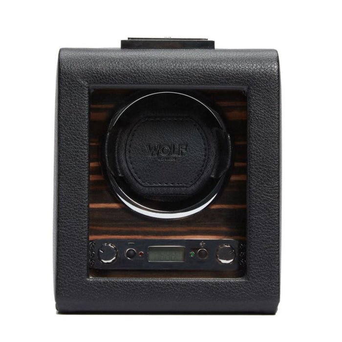 Wolf Roadster Single Ebony Macassar Polished Wood Watch Winder 457056