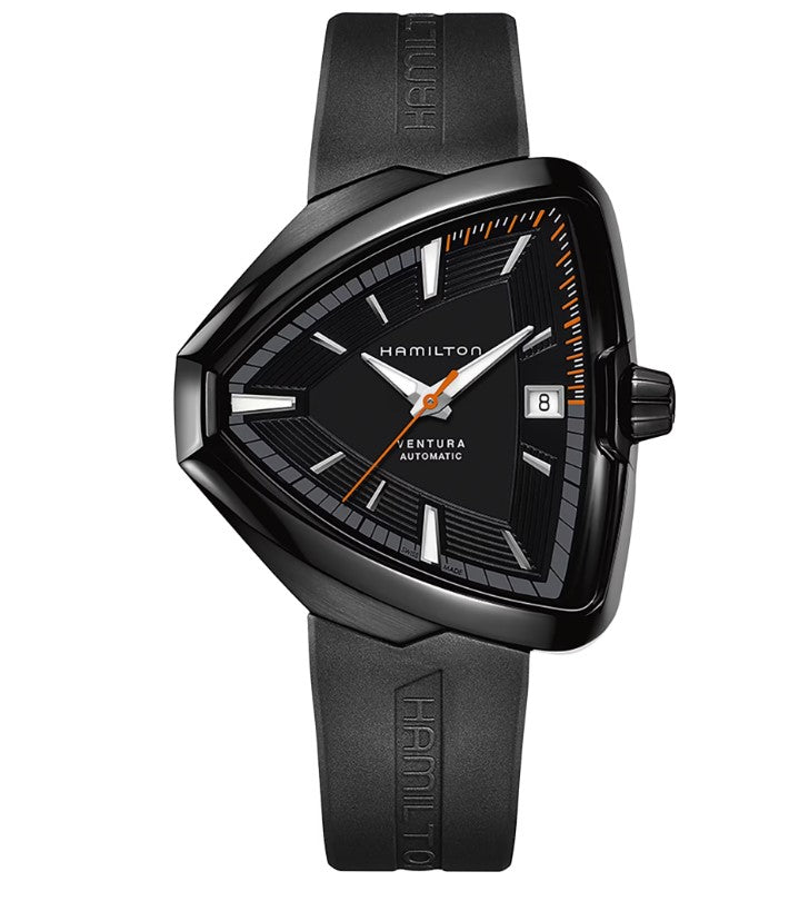 Hamilton Ventura Elvis80 Automatic Black Dial Triangle Case 42.5mm Men ...