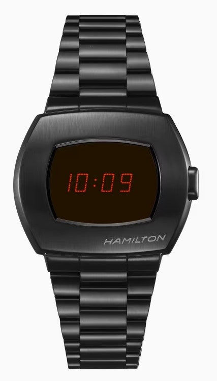 Hamilton American Classic PSR Digital Quartz All Black OLED Red Digital Display  Unisex Watch H52404130.
