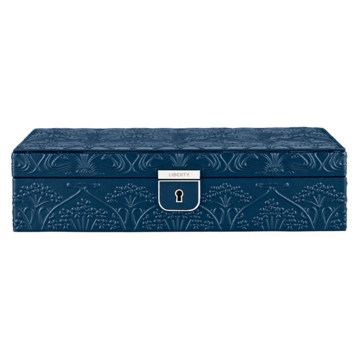WOLF X LIBERTY All Over Lanthe Medium Jewelry Box - Navy 381117