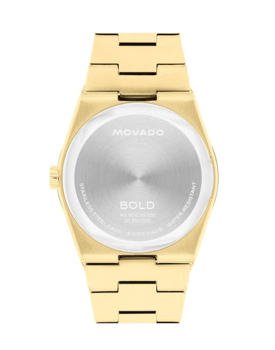 Movado Bold Quest White Dial Gold Bracelet 35mm Women's Watch 3601187