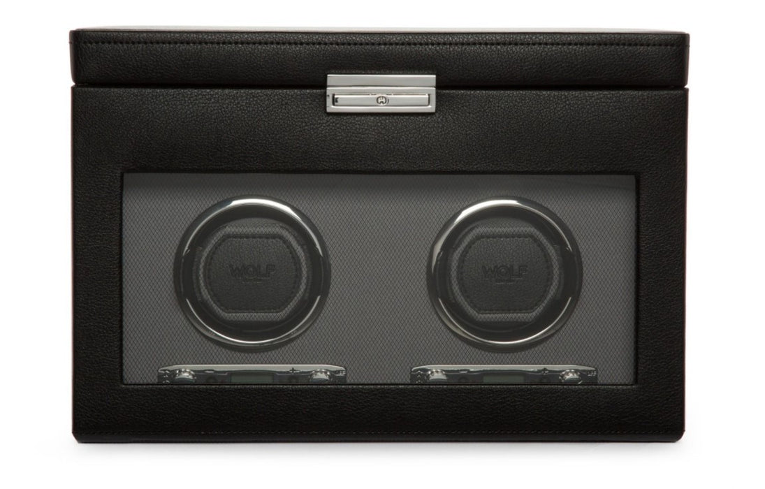 Wolf Viceroy Double Watch Winder With Storage 456202