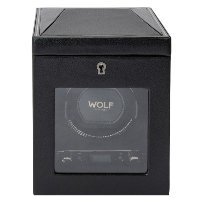 Wolf British Racing Single Black Vegan Leather Watch Winder 793102