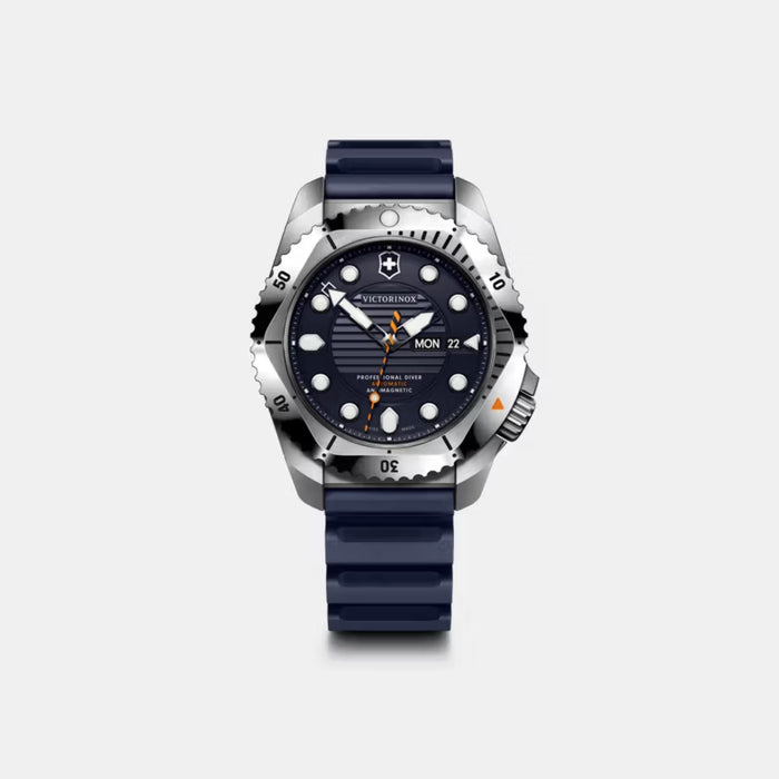 Victorinox Dive Pro Automatic Black Matt Dial With Blue Rubber Strap Men's Watch 241995