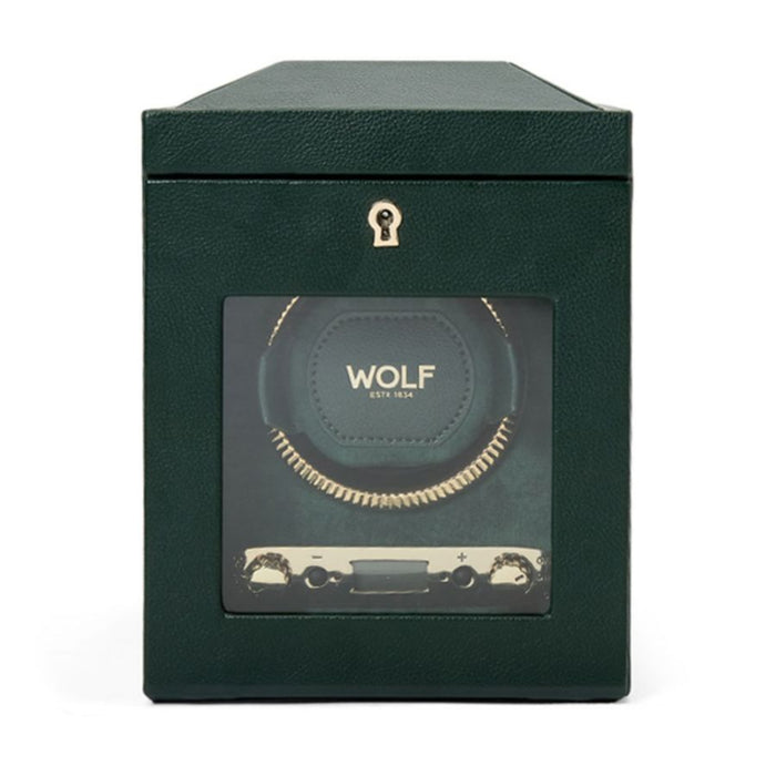 Wolf British Racing Single Green Vegan Leather Watch Winder 793141