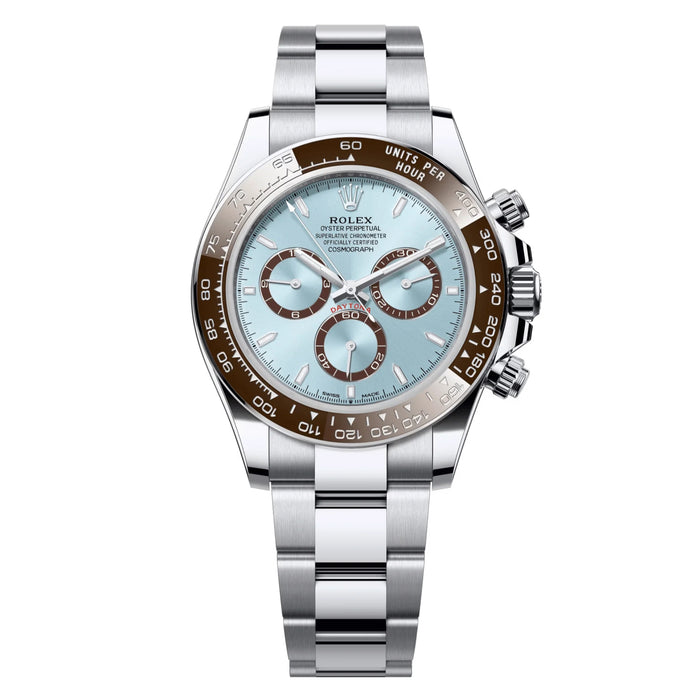 Rolex Cosmograph Daytona 40mm Platinum "Platona" Ceramic Brown Bezel Ice Blue Dial New 2025 - 126506