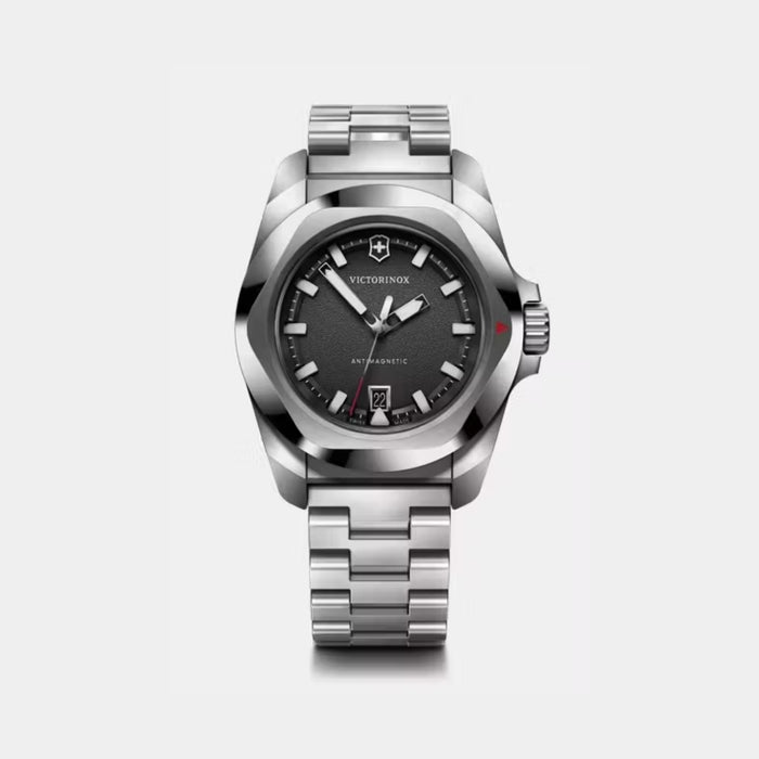 Victorinox I.N.O.X. Quartz Black Dial Stainless Steel Men's Watch 242030