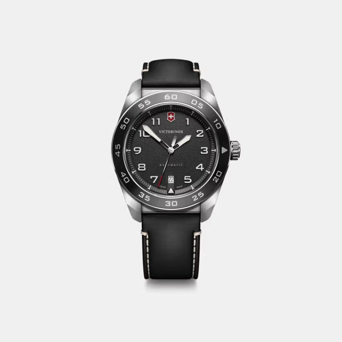 Victorinox Swiss Army Automatic Black Matt Dial Leather Men's Watch 242044