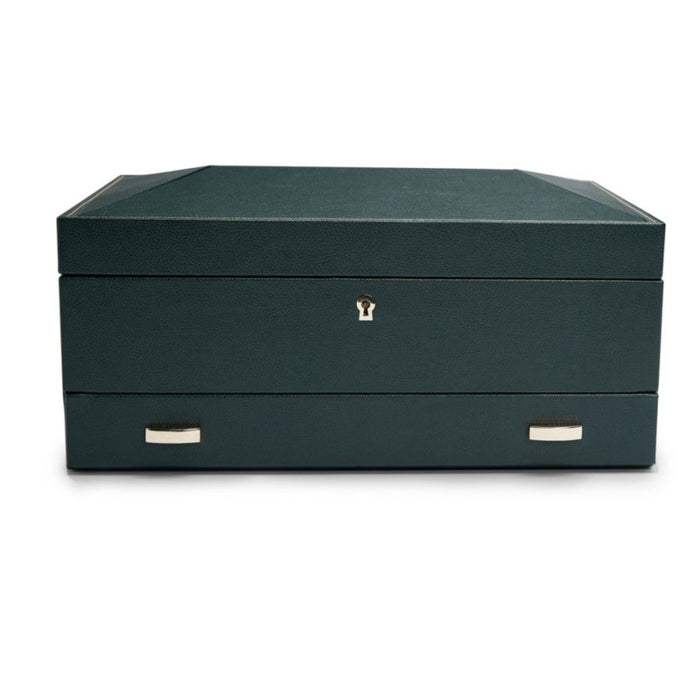 Wolf British Racing 10 Piece Green Watch Box with Storage 792841