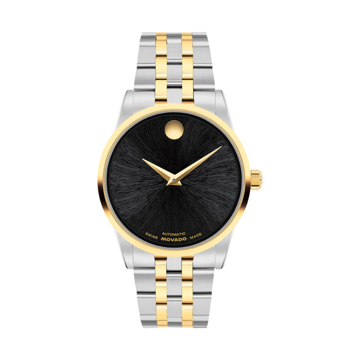 Movado Museum Classic Automatic Black Dial Yellow Bracelet Women's Watch 0608001