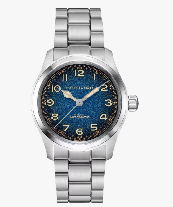 Hamilton Murph Watch Khaki Field 38mm Blue Dial Stainless Steel Strap H70405140