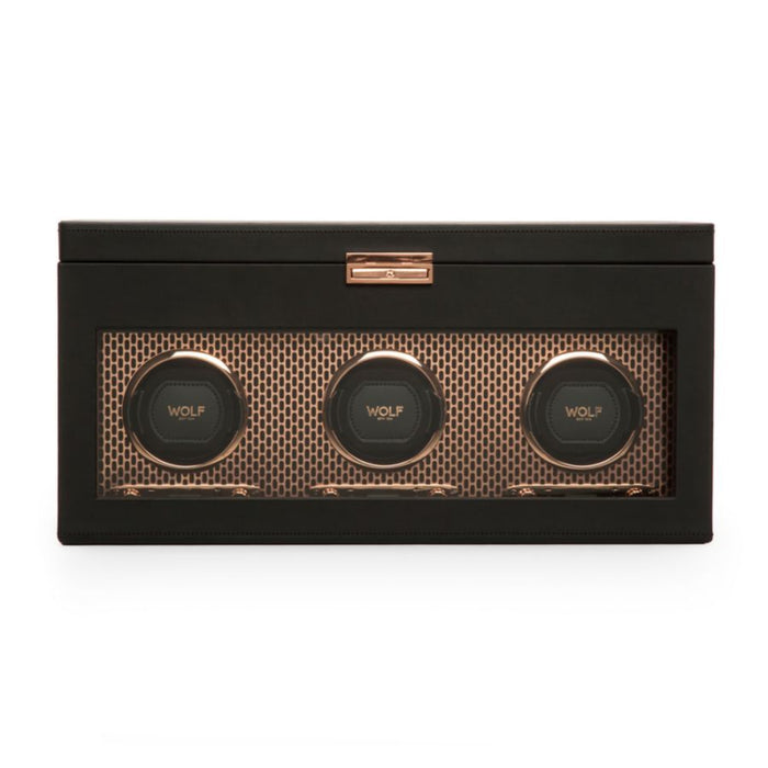 Wolf Axis Copper Triple Watch Winder With Storage 469416