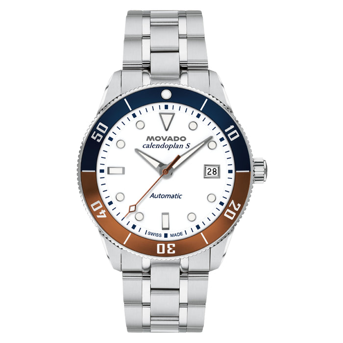 Movado Heritage Series Calendoplan s White Dial-Automatic Unisex's Watch 3650222