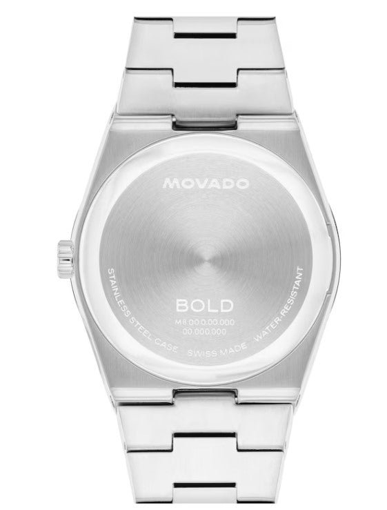 Movado Bold Quest  Seafoam Blue Sunray Dial Stainless Steel 35mm Watch 3601186.