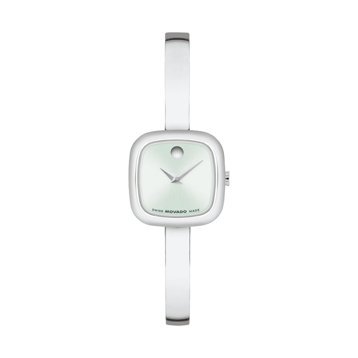 Movado Museum Bangle Sage Green Dial Stainless Steel Women's Watch 0608060