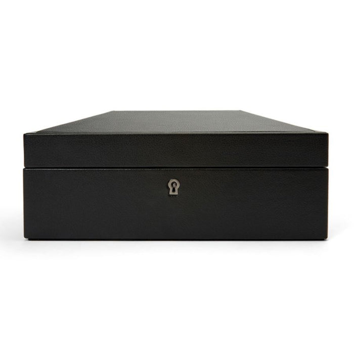 Wolf British Racing 8 Piece Black Vegan Leather Watch Box 792602