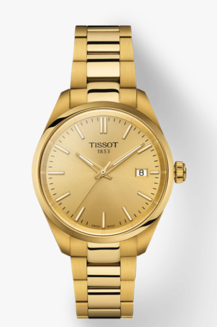 Tissot Quartz PR 100 T Classic Gold Dial Round Men's Watch T1502103302100