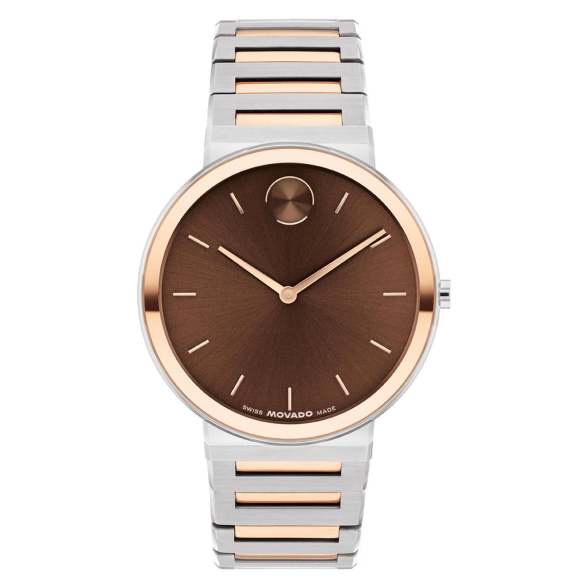 Movado Bold Horizon Caffeine Dial Light Rose Gold Unisex Watch