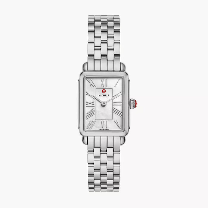 Michele Deco Park Stainless Steel Quartz White Dial Women's Watch MWW06E000144
