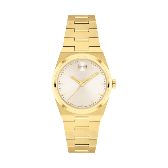 Movado BOLD Quest Mini Champagne Dial Gold Women's Watch 3601294