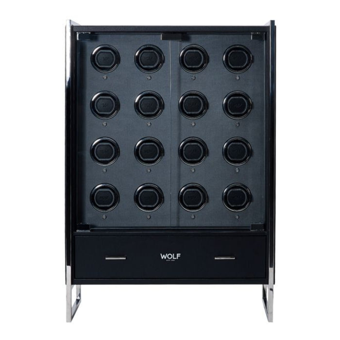 Wolf Classic Black 16 Piece Watch Winder Cabinet 466702