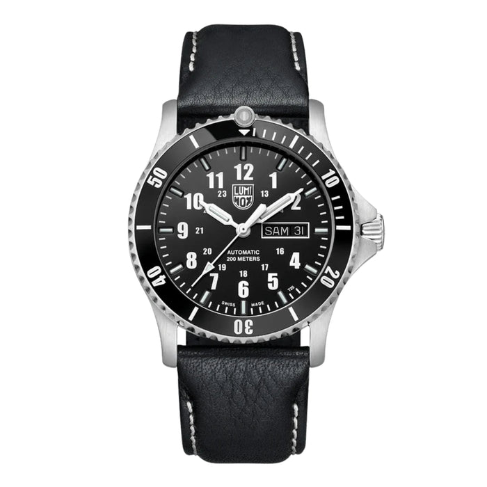 Luminox Automatic Sport Timer 42mm Black Dial & Bezel With Genuine Leather Dive Men's Watch XS.0921