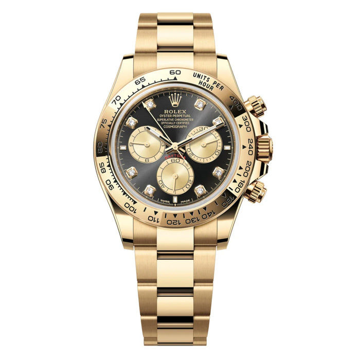 Rolex Cosmograph Daytona 40mm Yellow Gold Black Diamond Dial New 2025 - 126508