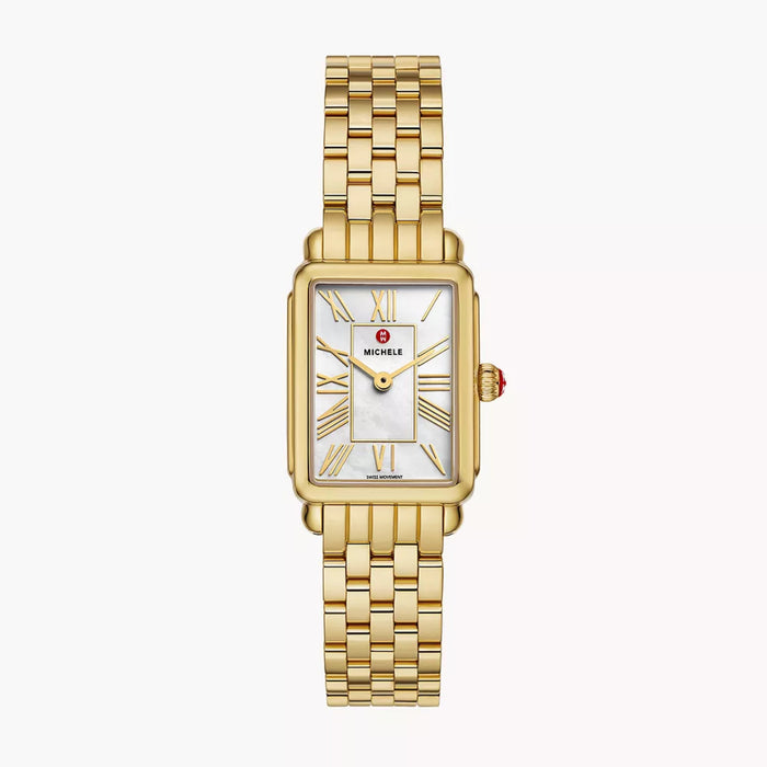 Michele Deco Park 18K Gold-Plated Quartz White Dial Women's Watch MWW06E000146