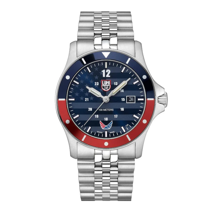 Luminox VOLITION AMERICA 'Minuteman' Dress 42 mm Blue Dial Men's Watch XS.0914.VOL