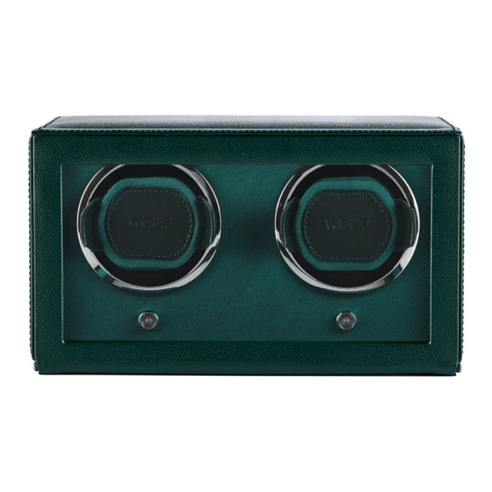 Wolf Cub Green Double Watch Winder with Cover 461241