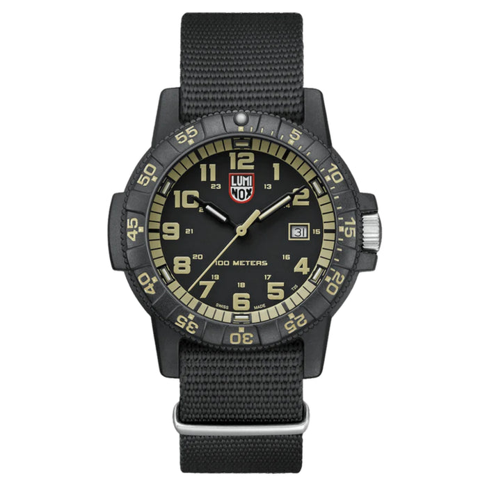 Luminox Leatherback Sea Turtle Giant 44mm CARBONOX™ Black Dial With Beige Border Men's Watch XS.0333
