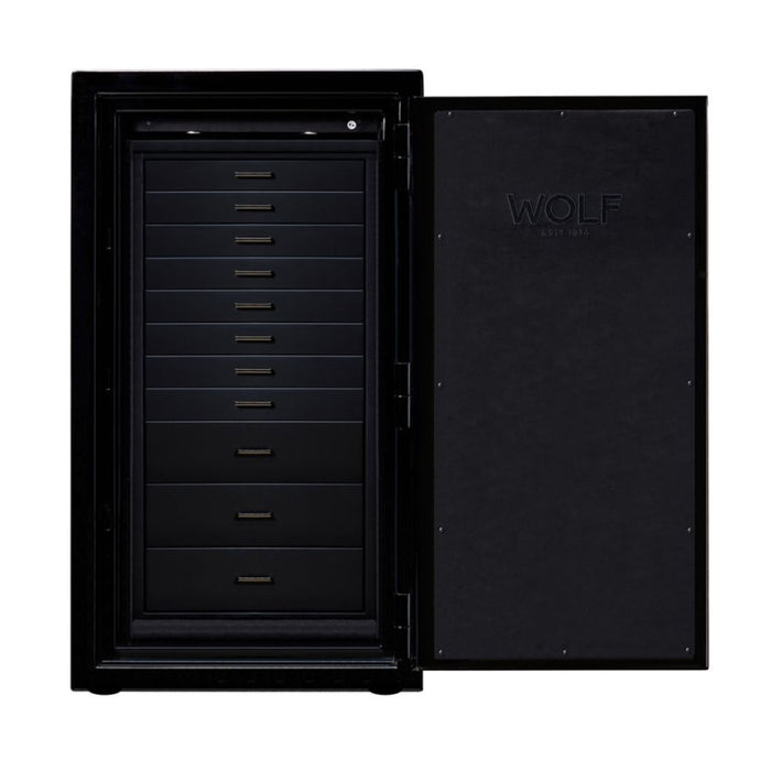 Wolf Atlas Gunmetal Gloss Exterior Watch & Jewelry Safe 490002