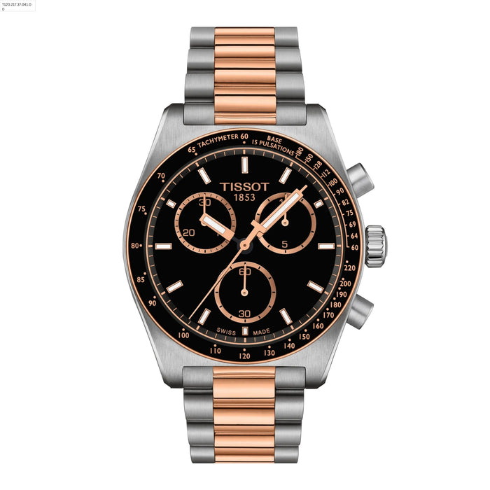 Tissot PR 516 Chrono 40 mm Rose Gold Steel Quartz T1494172205101 Men's Watch
