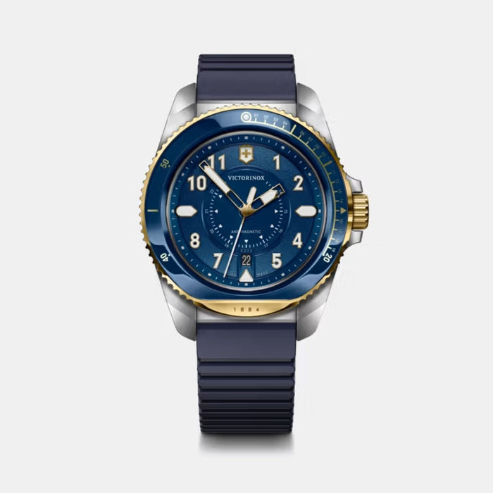 Victorinox Journey 1884 Grainy Black Dial With Gold Bezel Men's Watch 242013